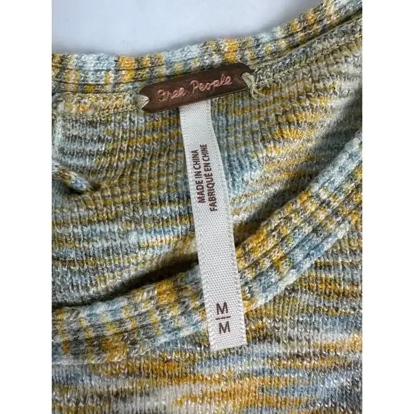 Free People Best of Us Knit Tank Top Warm Sky Tan Medium Boho Minimalist Neutral - Picture 4 of 9